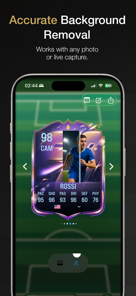 FUT Card Creator FC 26 - Accurate background removal tool for custom FC 26 football cards