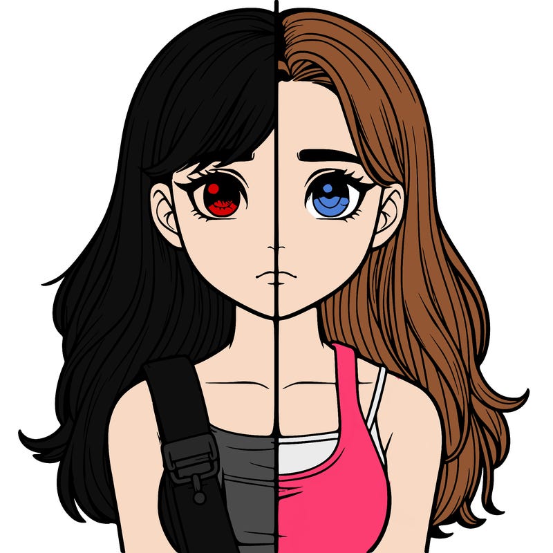 realistic girl split