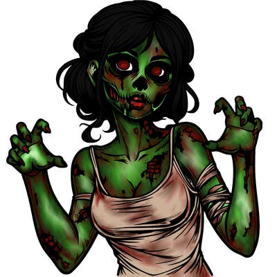realistic zombie girl