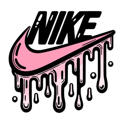 dripping nike logo