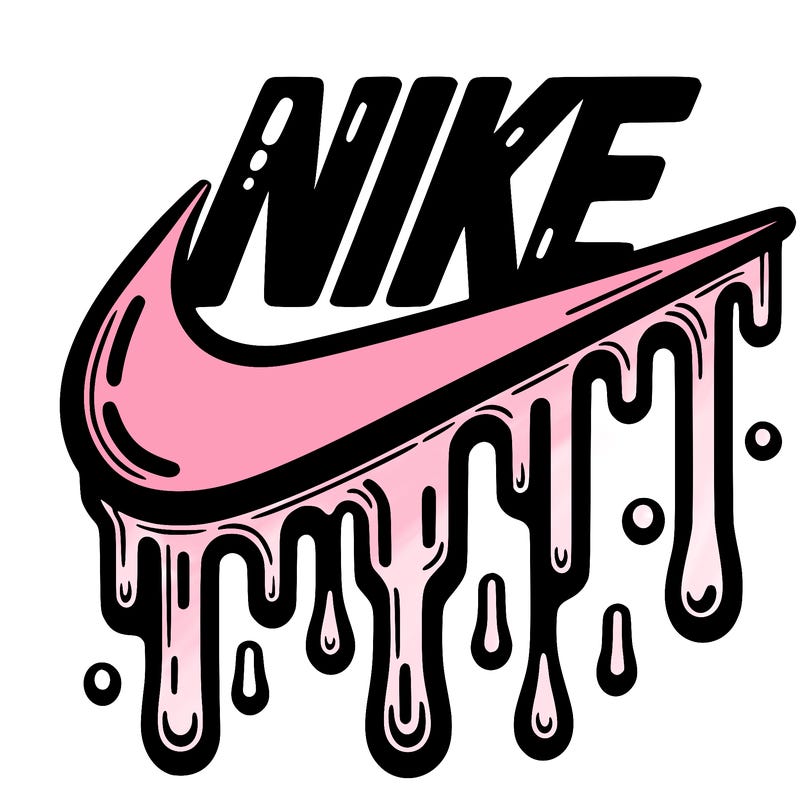 dripping nike logo