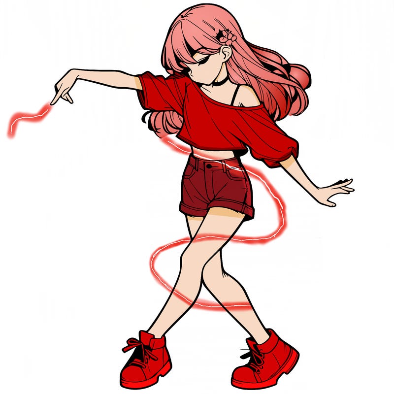 realistic girl danceing