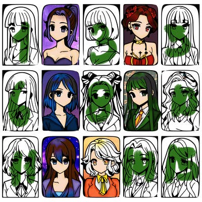 girls that look diffrent anime