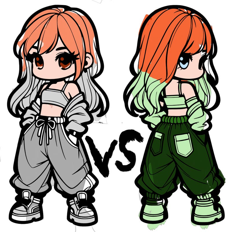 girl in crop top and baggy pants