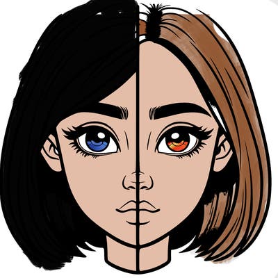 realistic girl split