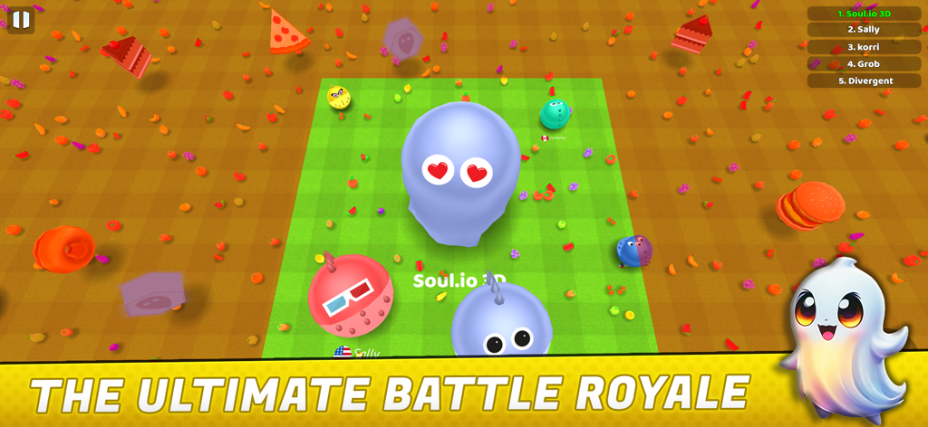 Soul.io 3D - .io Games For Fun - Jugabilidad del Battle Royale definitivo de Soul.io 3D con lindos personajes monstruosos