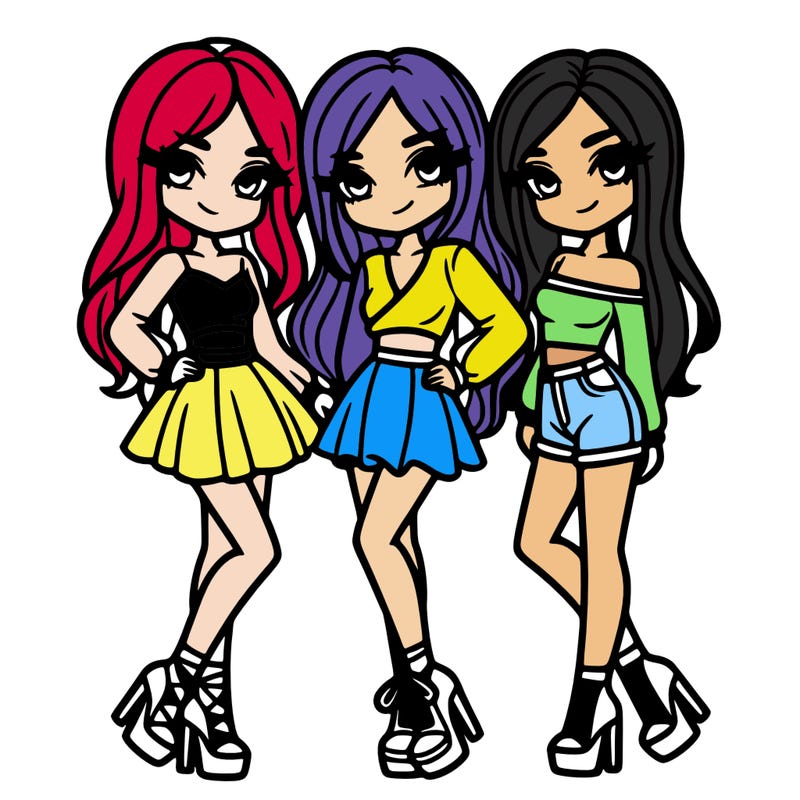 girlfriends trio