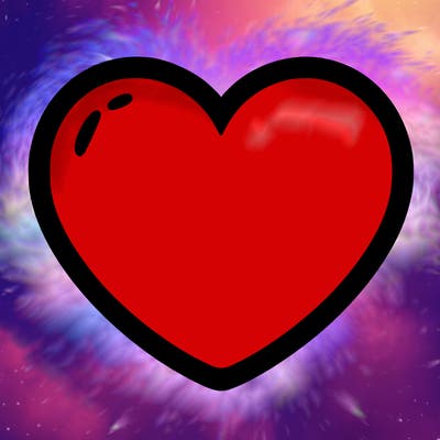 a blank heart
