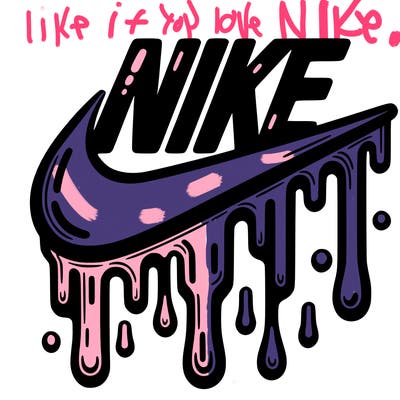 dripping nike logo