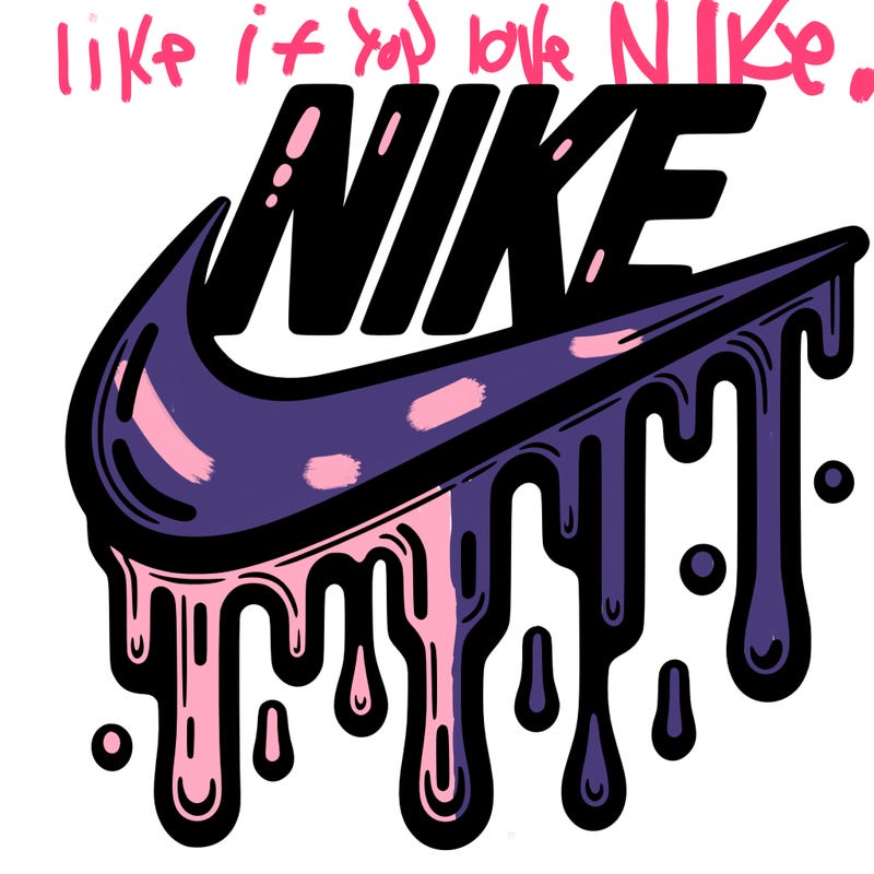 dripping nike logo