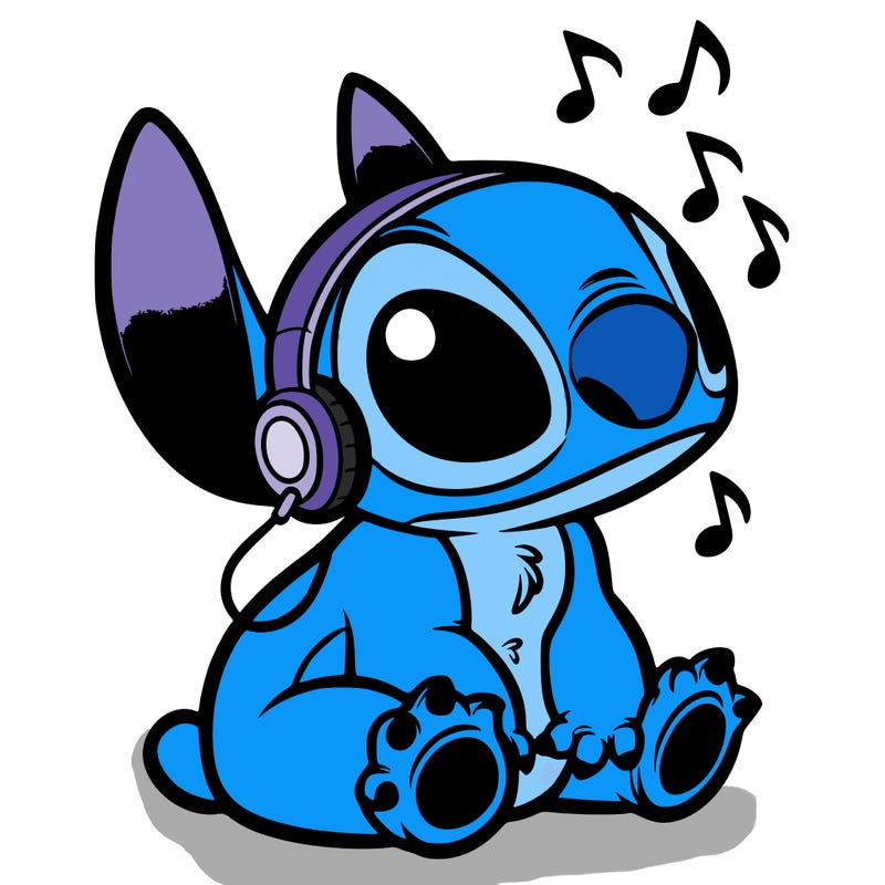 stitch listening to music