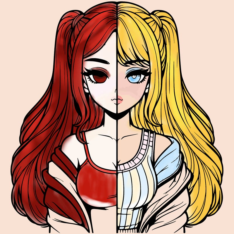 realistic girl split