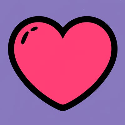 a blank heart