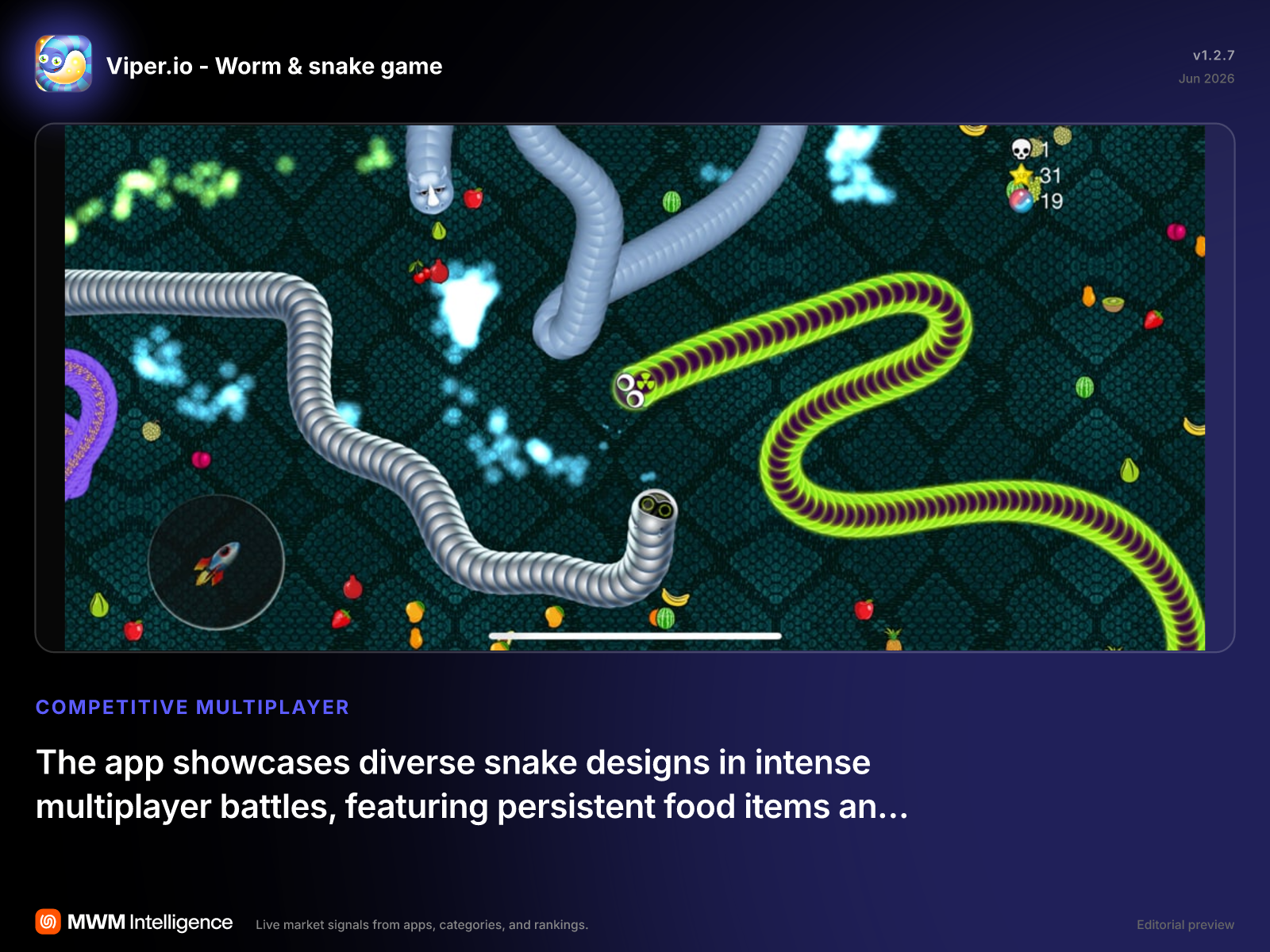 Viper.io - Worm & snake game - Games App | MWM