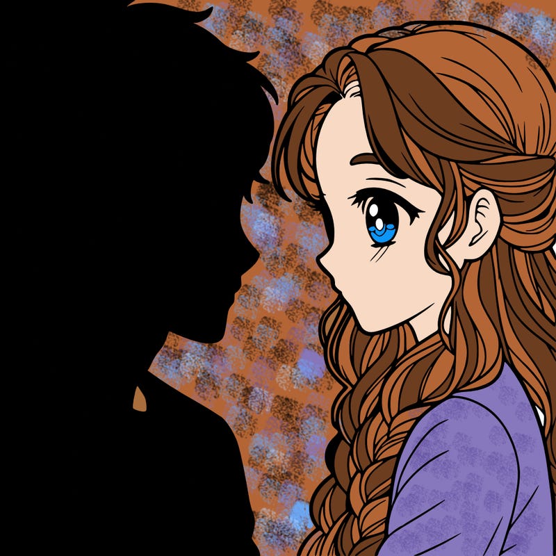 a girl looking into a guy's eyes inlove