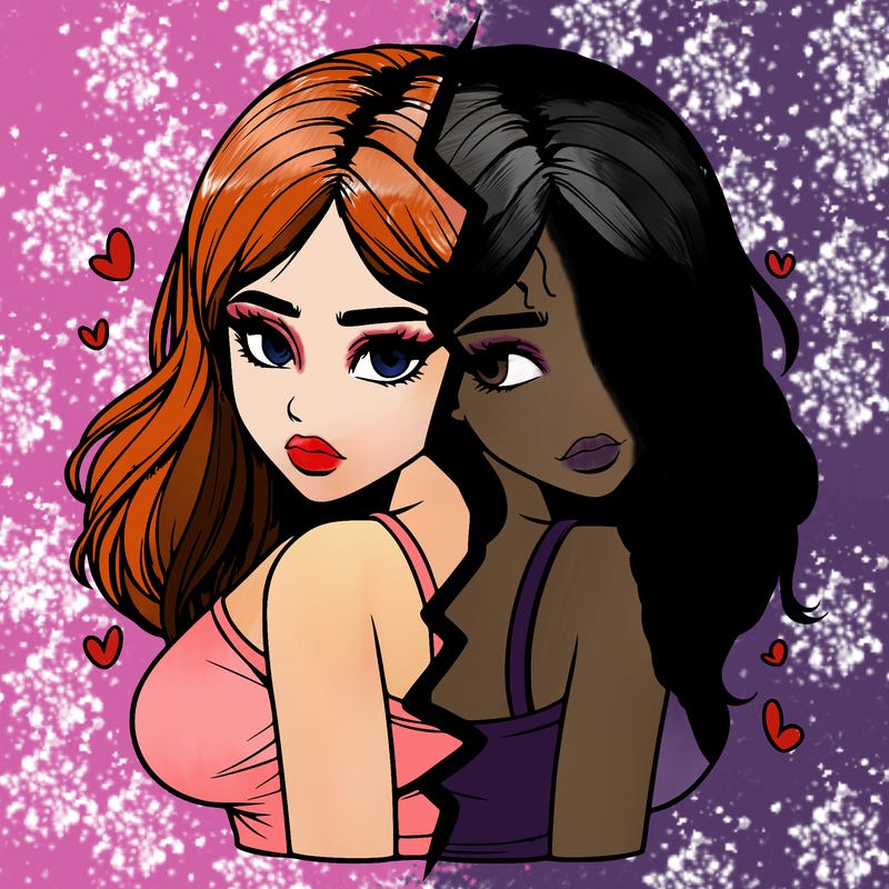 realistic girl split