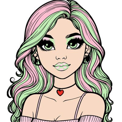 realistic pretty girl