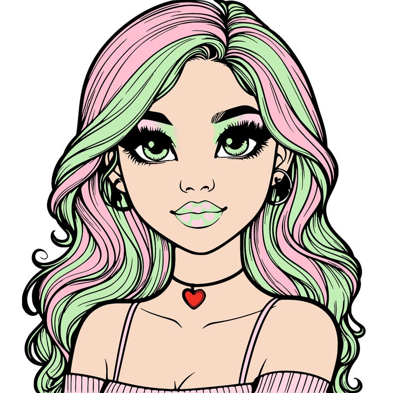 realistic pretty girl
