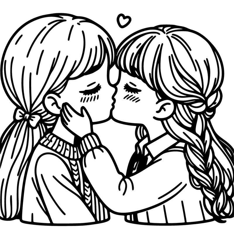 a girl kissing a girl