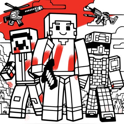 minecraft and roblox and fortnite