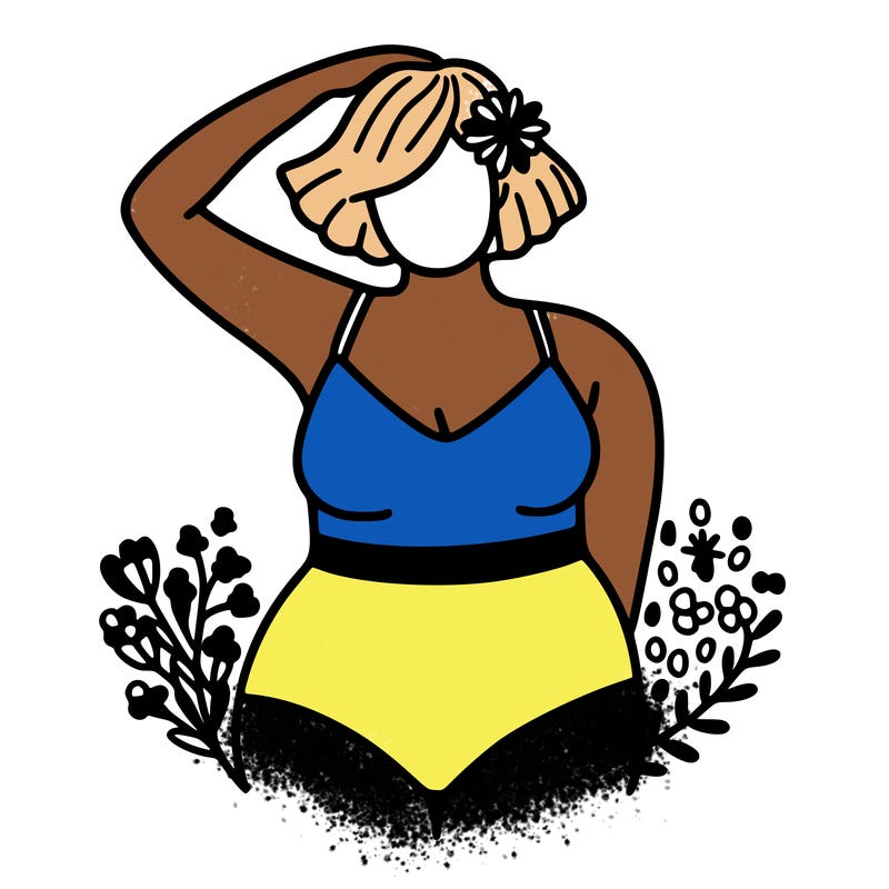 plus size woman bathing suit