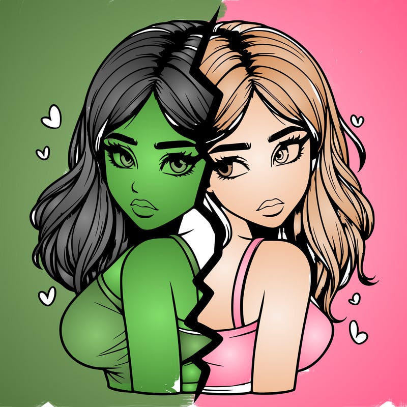 realistic girl split