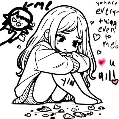 a girl after a breakup