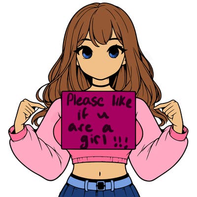 girl holding a blank sign in a long sleeve crop top