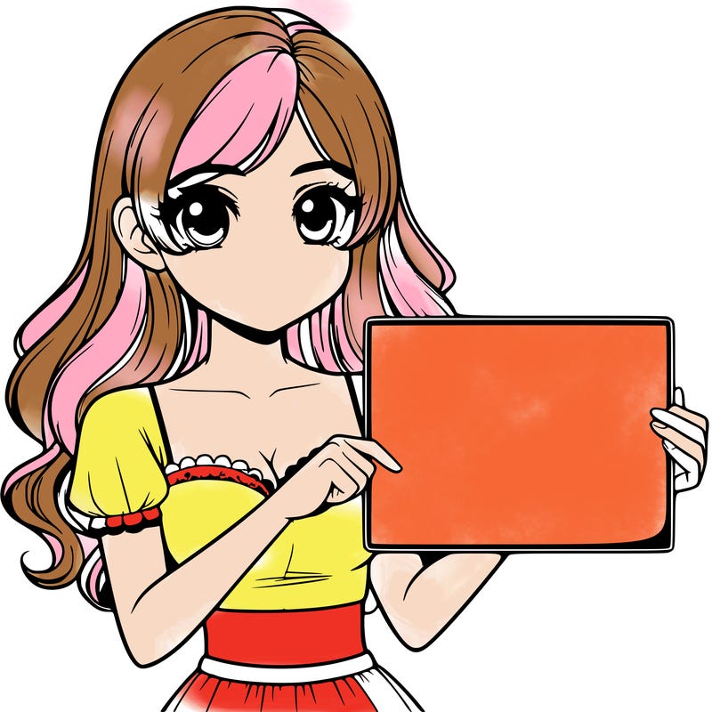 realistic pretty girl holding blank sign