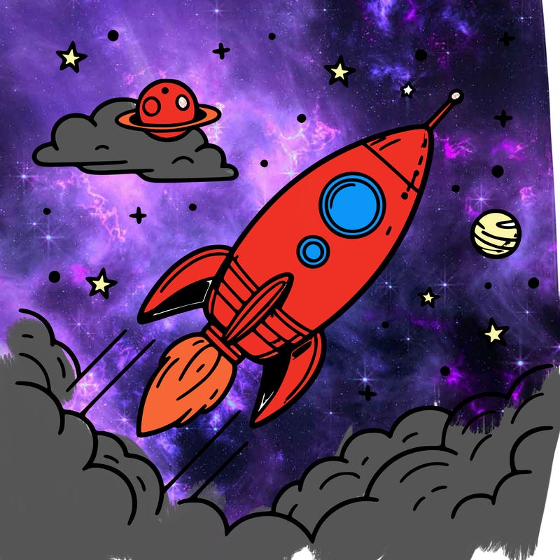 rocket in space