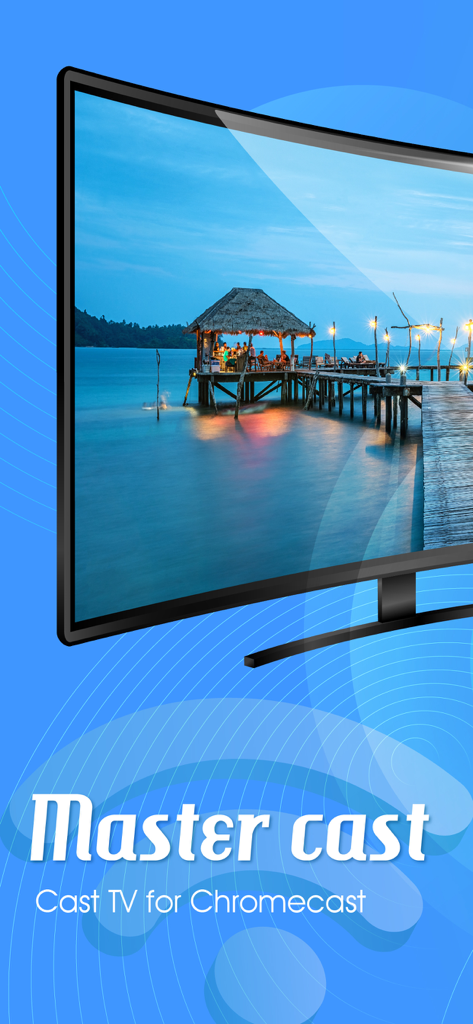 Castto: TV Cast, Screen Share - Un'immagine ad alta definizione trasmessa da un iPhone a uno schermo televisivo utilizzando l'app Castto