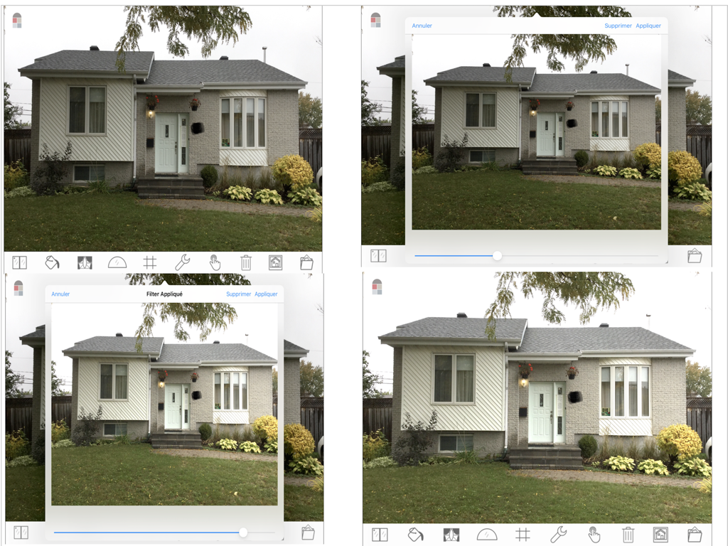 Façade Studio - Facade Studio app interface showing home exterior design tools on iPad