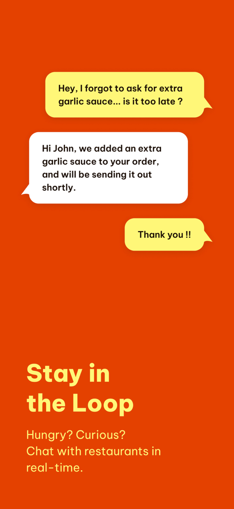 Anh Béo - A real-time chat interface in the Anh Beo app showing a customer messaging a restaurant about their order.