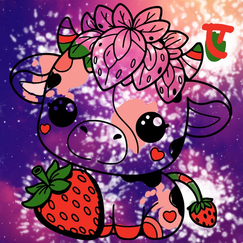 cute strawberry cow