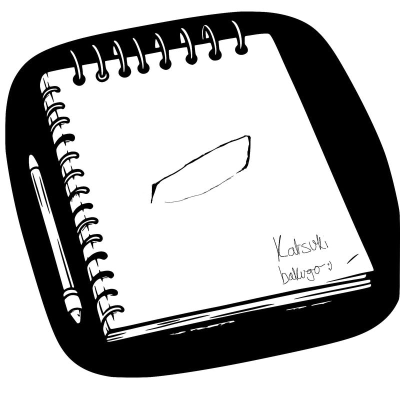 a blank sketch pad
