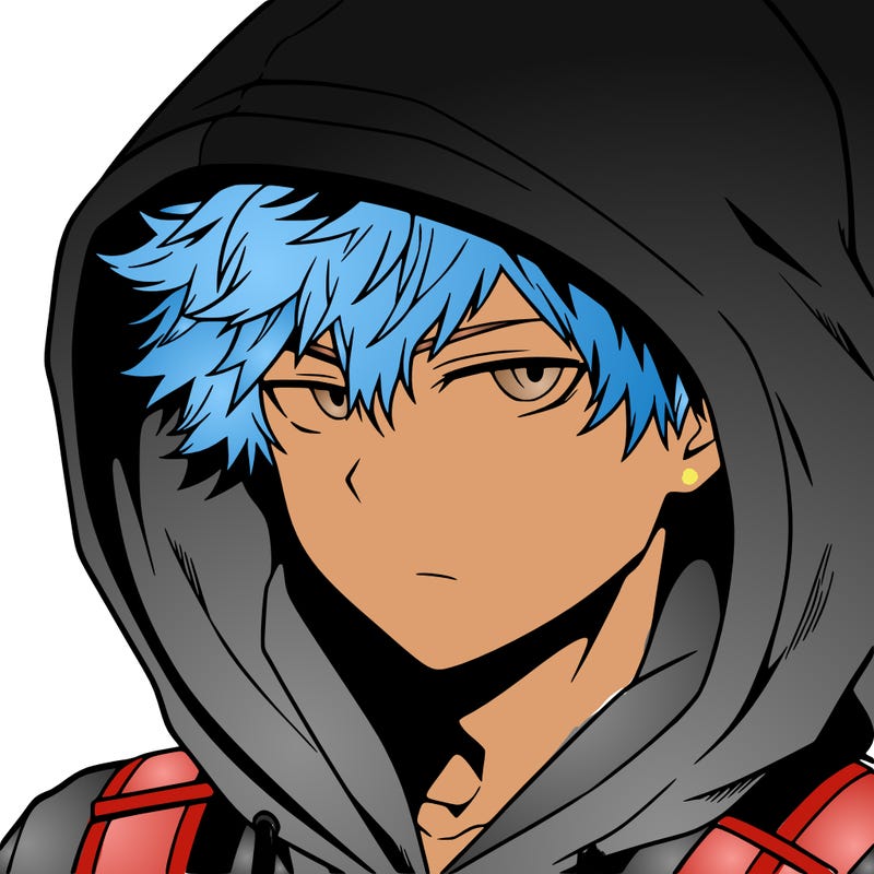 anime guy in hoodie