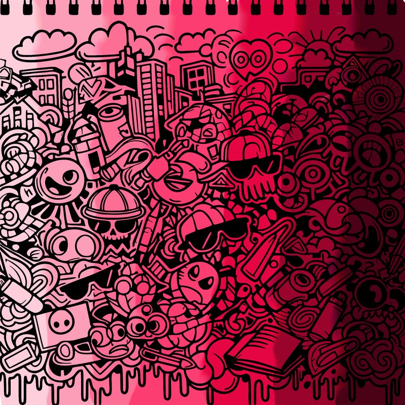 full page of doodle graffiti art