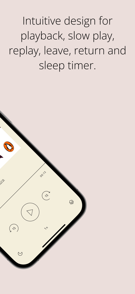 Spiracle Player - Minimalist audiobook playback controls and sleep timer on the Spiracle Player app