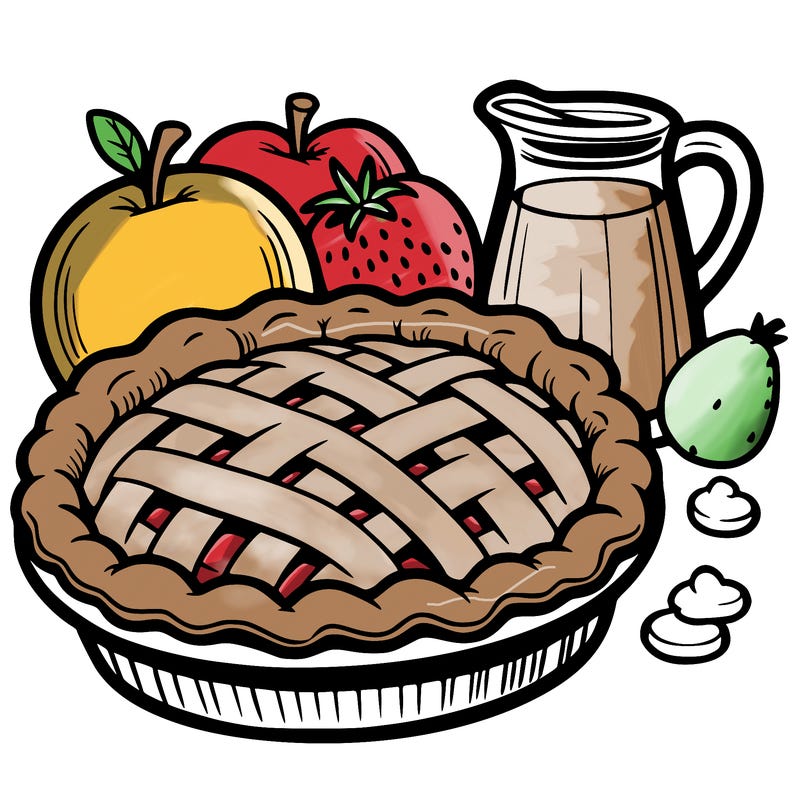a pie of food
