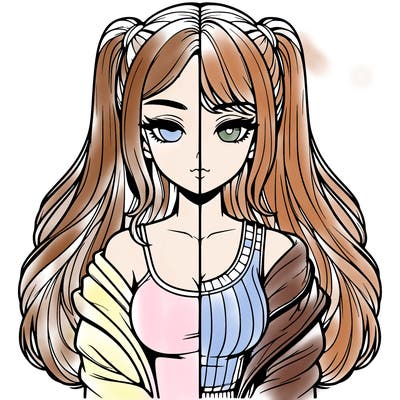 realistic girl split