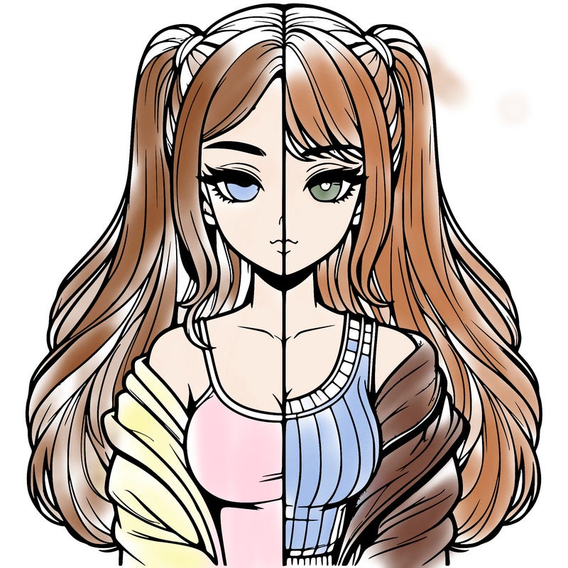 realistic girl split