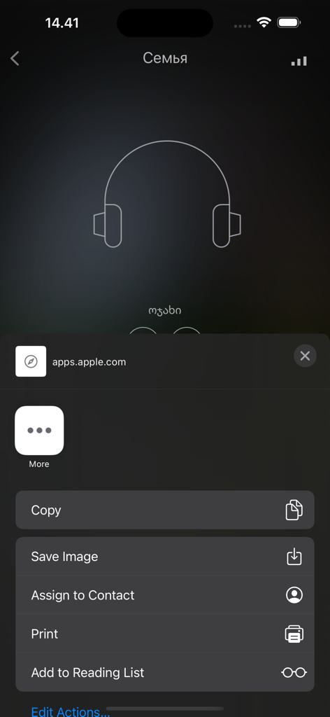 Screenshot dell'interfaccia dell'app Impara il georgiano facilmente che mostra una lezione di vocabolario sull'argomento famiglia con scrittura georgiana e un'icona di guida audio