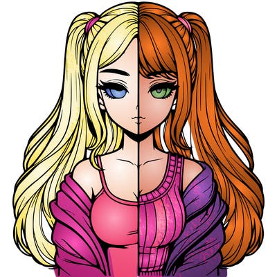 realistic girl split