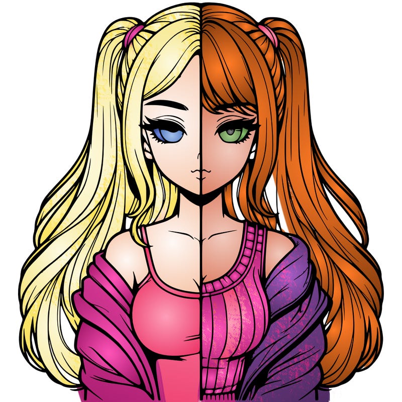 realistic girl split