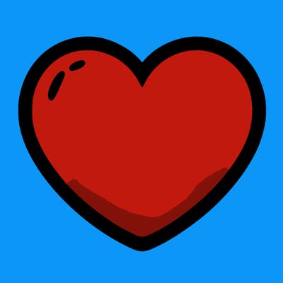 a blank heart