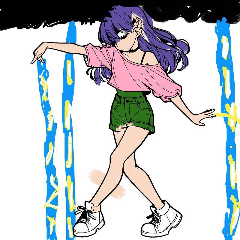 realistic girl danceing
