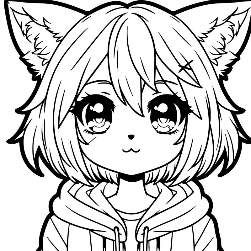 young adult cute with fox ears