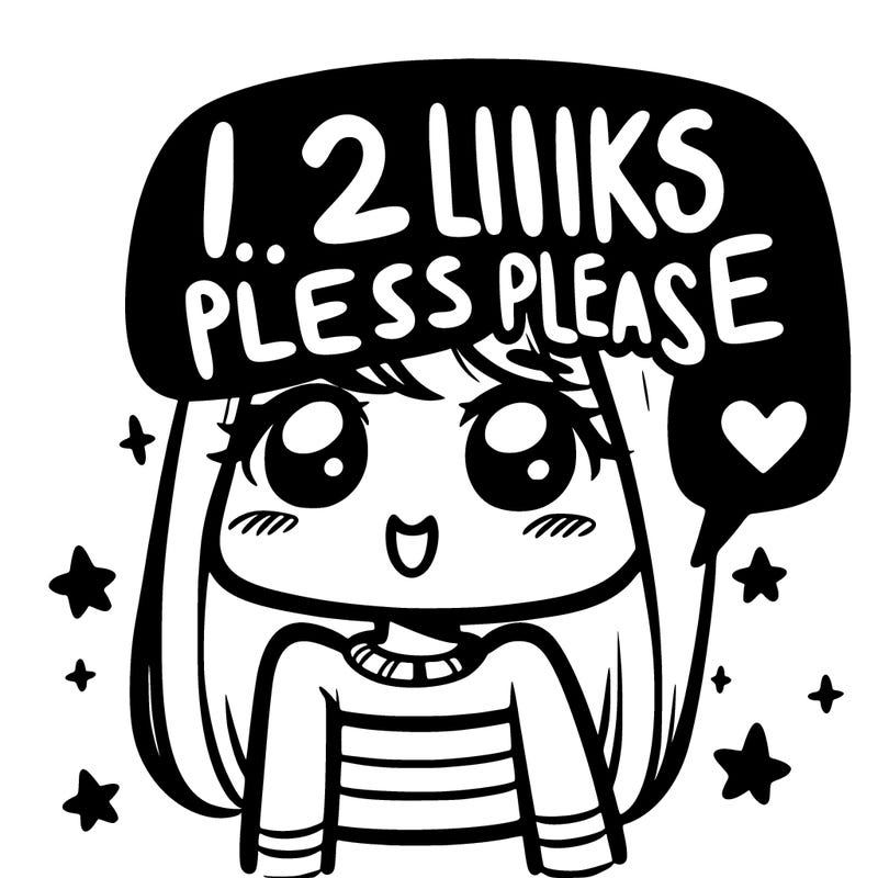 a girl  saying 20 likes please