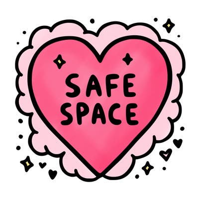 heart that says safe space