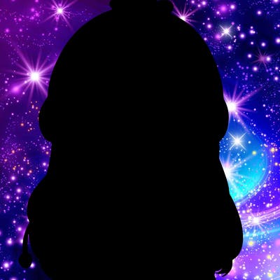 anime girl with chick shaped hat with sweater with bare shoulders with bangs covering them one eye with low tail